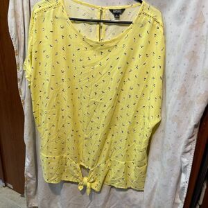 Buffalo yellow/flowers top XL